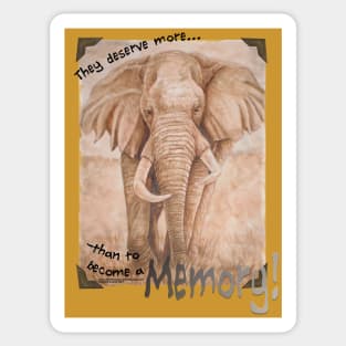 Endangered Elephants Sticker